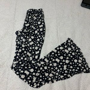 Floral bell bottom pants